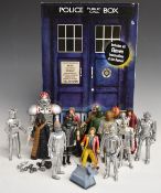 Twenty Doctor Who action figures including K-1, Cybermen, Zygon and K-9 together with a Character