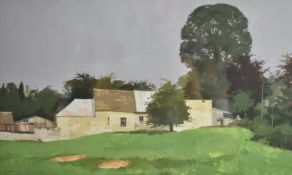 Allan Laycock RWA (1928-2020) three acrylic/watercolour on panel Gloucestershire landscapes 'Tree