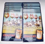 Sixteen metal Ovaltine advertising signs, 46 x 30cm