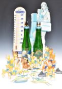 Large quantity of Babycham advertising figures including Carltonware and Pirelli Glass, point of