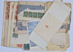 Six 1890s South America covers from Mexico to London, together with fronts, blocks and strips (