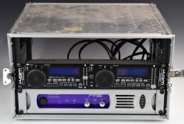 KAM KHD 2000 twin USB media player and HZ Sound Systems DPX1500 Power Amplifier 750watts, in