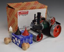 Mamod live steam roller, SR1A, in original box with accessories.