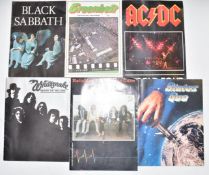 Heavy metal tour programmes for Black Sabbath, Rainbow, AC/DC, Status Quo etc