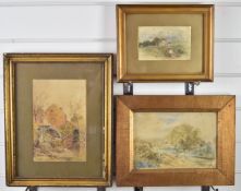 William Heatlie (1848-1892) three watercolour landscapes comprising 'The Dod Mill Spottisford'