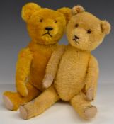 Two American Teddy bears both with growler, golden mohair, straw filling, disc joints, felt pads and