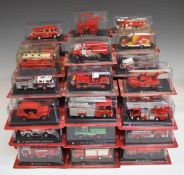 Seventy-one Del Prado diecast fire engines and emergency service vehicles, all in original bubble