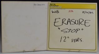 Erasure - Stop 12 inch one sided acetate plus The Tourists - The Tourists (LOGO 1018) plain white