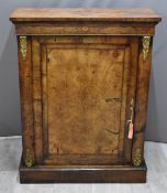 French burr walnut pier cabinet with gilt mounts, W83 x D31 x H109cm