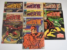 Seven Silver Age Daredevil comics by Marvel including issue #7 first Red costume.