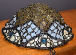 Art Deco style leaded glass lampshade, diameter 42cm