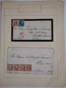 Two Netherland covers both addressed to Baron Du Bois De Ferrieres, one to Cheltenham bearing four