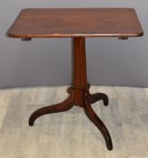 Victorian mahogany tilt top occasional table, W56 x D70 x H75cm