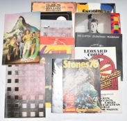 Collection of music programmes including multiple Eric Clapton, Rolling Stones, Knebworth, Paul