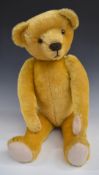 American Teddy bear with growler, golden mohair, straw filling, disc joints, felt pads and