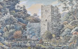 Colin Newman (b1927) watercolour Llawhaden Church, Pembrokeshire, signed lower right and titled