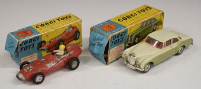 Two Corgi diecast model vehicles Vanwall Formula 1 Grand Prix 150S and Bentley Continental Sports