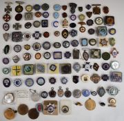 A large collection of Victorian and later nursing badges including silver, enamel, antique including