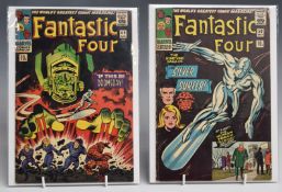 Fantastic Four issue #49 and #50 by Marvel Comics, first full appearance of Galactus