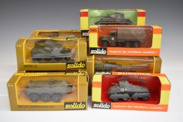 Ten Solido diecast model military vehicles 226, 237, 238, 241, 242, 243, 244 245, 251, 252, 253