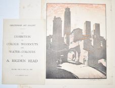 Arthur Rigden Read (1879-1955) woodcut 'San Gimigano', signed and titled in pencil to lower