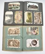 Two albums containing approximately 200 postcards including greetings cards, Bournemouth, stately