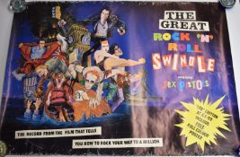 The Sex Pistols 'The Great Rock N Roll Swindle' original shop promo poster, 68 x 94cm