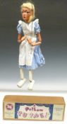 Pelham Puppets SL Alice puppet from Alice's Adventures in Wonderland with wooden body, metal joints,