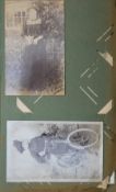 Approximately 320 postcards in an Edwardian album including topographical, WW1, greetings etc