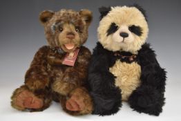 Two Isabelle Lee for Charlie Bears Teddy bears Chapman CB141416 and Tea Leaf Collectors Club edition