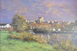 Clive Madgwick (1934-2005) oil on canvas 'Late Afternoon, River Thames, Windsor', signed lover right