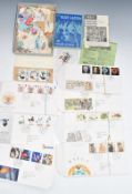 GB first day covers and loose stamps, in box