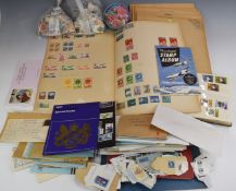 GB and world stamp collection in envelopes, scrapbooks etc including presentation packs of mint