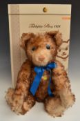 Steiff 1928 Replica Teddy bear with growler, tipped brown mohair, disc joints, cloth pads,