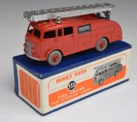 Dinky Toys diecast model Fire Engine With Extending Ladder, with red body and hubs, brown ladder and