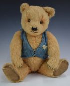 Chiltern Teddy Bear with squeaker, orange fur, soft filling, disc joints, velvet pads and stitched