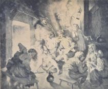 Norman Alfred William Lindsay (Australian 1879-1969) signed limited edition (50/55) etching 'Thieves