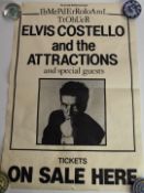 Elvis Costello and the Attractions 'Imperial Bedroom Tour' original promo poster, 76 x 50cm