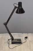 Industrial style Anglepoise lamp, maximum height 89cm
