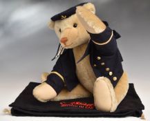 Steiff Captain 1910 Replica Teddy bear with blonde mohair, disc joints, cloth pads, stitched