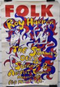 Folk interest Roy Harper and The Strawbs psychedelic advertising poster, 76 x 51cm