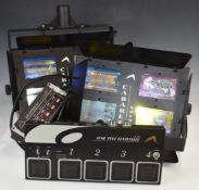 Acme Cabaret 'Color' disco lights x2, Acme Foot Controller AF-403, and an Acme 4 channel power