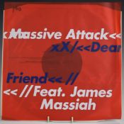 Massive Attack featuring James Massiah - Dear Friend (VF250) numbered (089) blue vinyl twelve inch