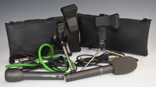 Audio-technica AT8004 omnidirectional microphone with XLR mini-jack lead in soft case, and Audio-