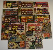 Eleven Tales of Suspense comics featuring Iron Man and Captain America including issue #64 early