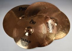 Collection of cymbals comprising Sabian 20