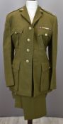 British Army Gloucestershire Regiment officer's service dress jacket and trousers with rank insignia