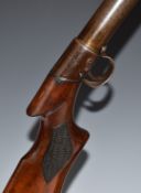 BSA Lincoln Jeffries style .22 under-lever air rifle with monogrammed and chequered semi-pistol grip