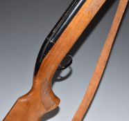 BSA Mercury .22 air rifle with chequered semi-pistol grip, raised cheek piece, leather sling and