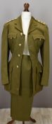 British Army Gloucestershire Regiment officer's khaki service dress jacket with rank insignia to